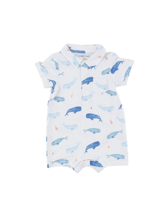 Whale Hello There Polo Shortie by Angel Dear