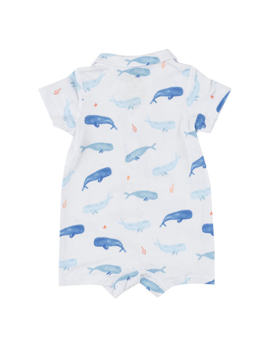 Whale Hello There Polo Shortie by Angel Dear