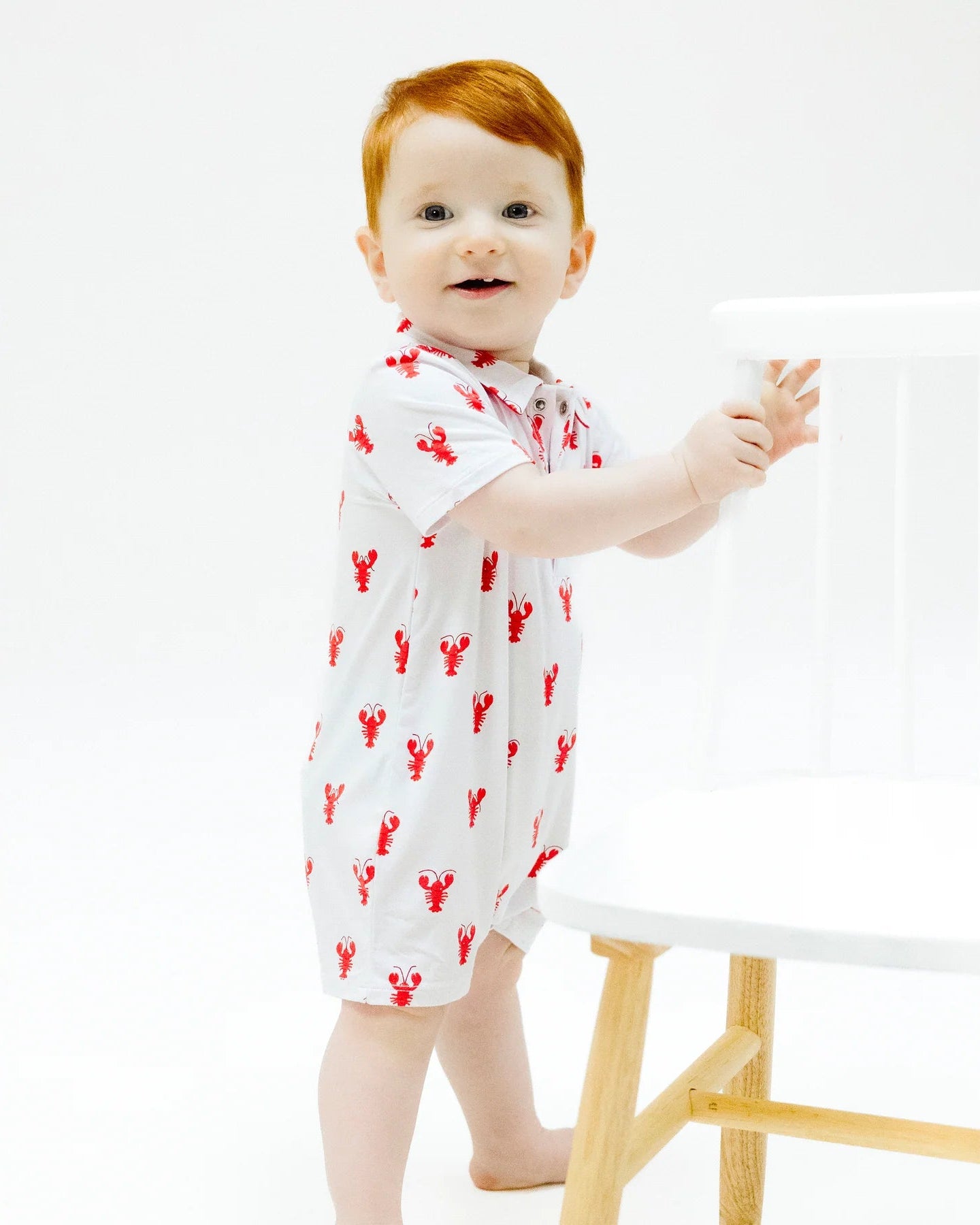 Lobster Bamboo Polo Shortie by Angel Dear