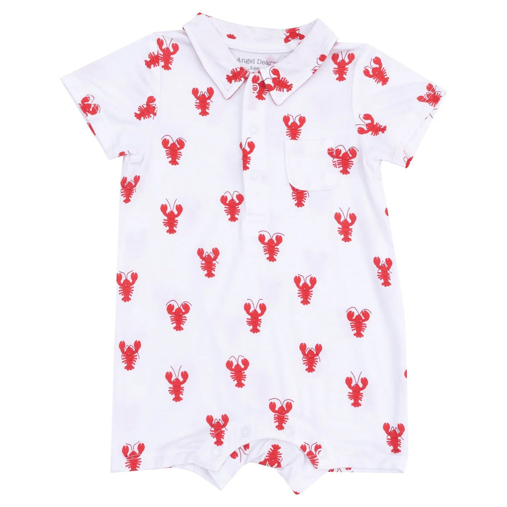 Lobster Bamboo Polo Shortie by Angel Dear