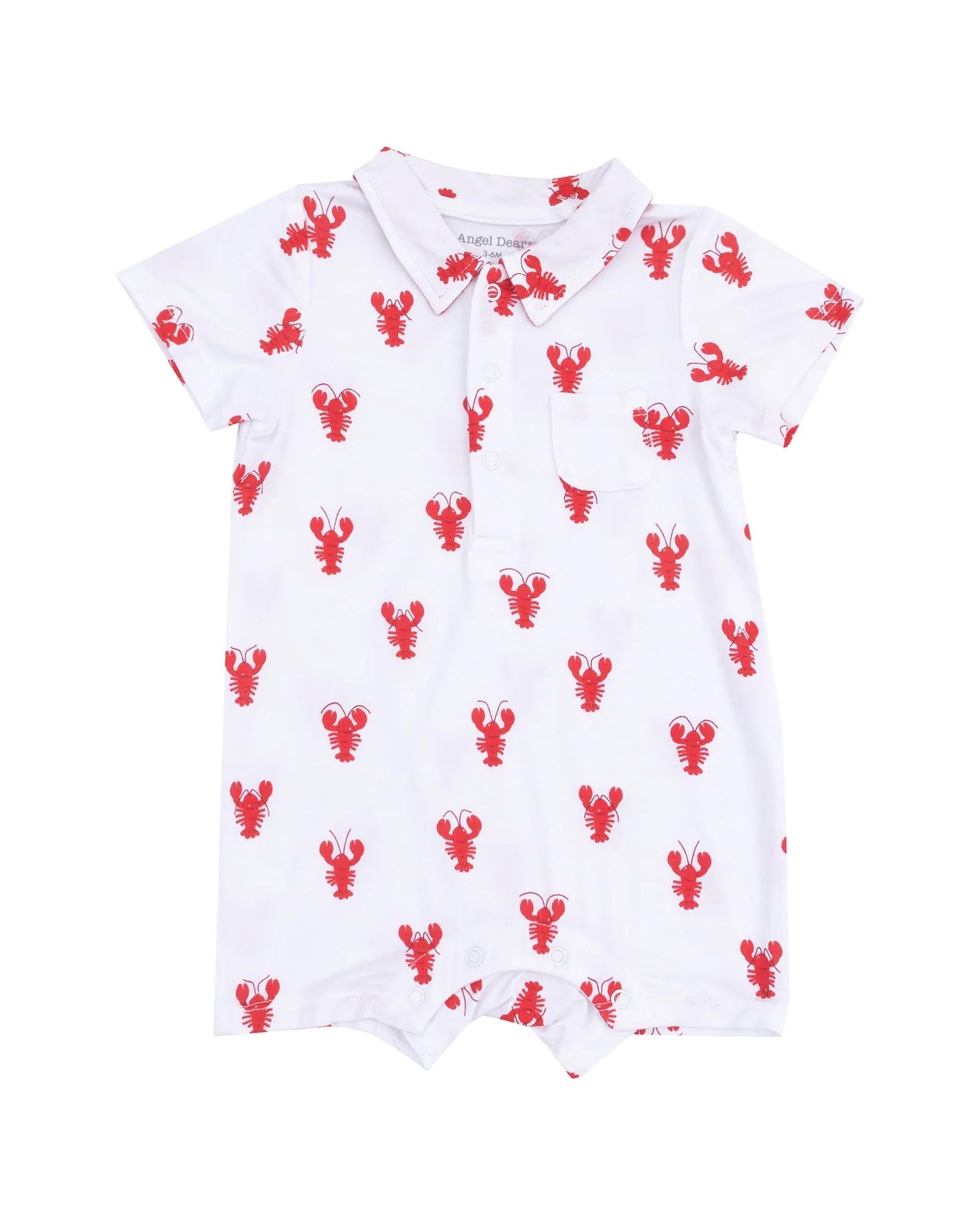 Lobster Bamboo Polo Shortie by Angel Dear