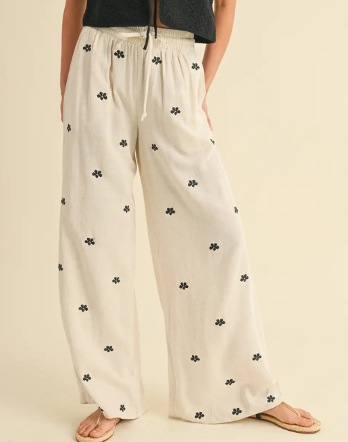 
                  
                    Ditzy Floral Embroidered Pant
                  
                