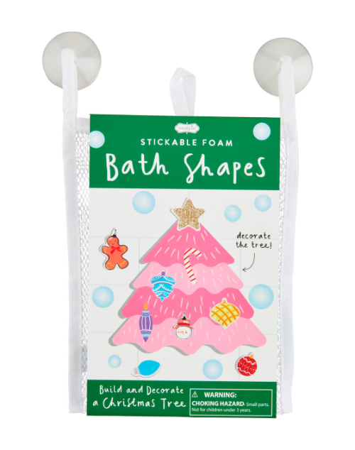 Pink Christmas Tree Bath Stickables