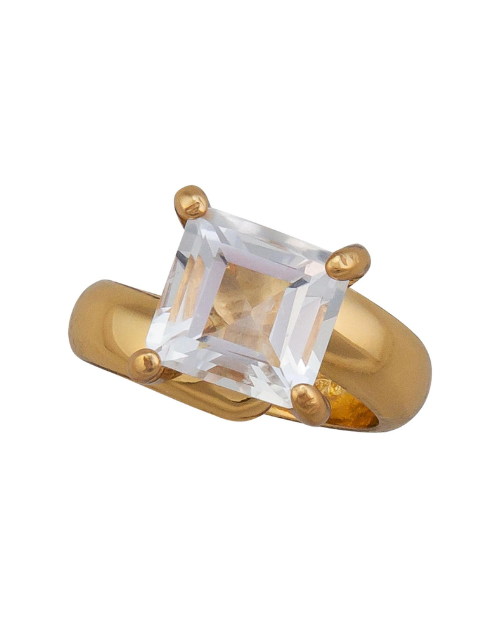 Alchemia Clear Quartz Square Prong Set Ring