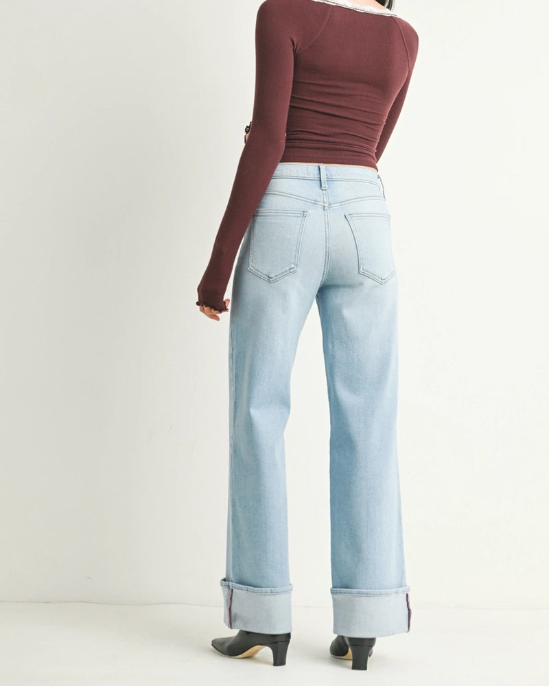 
                  
                    Cuffed Palazzo Denim Pant
                  
                