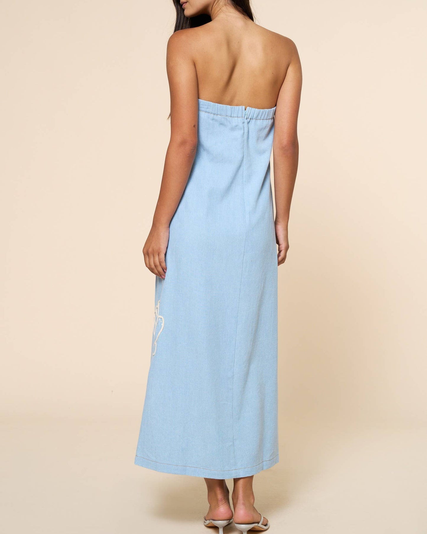 Seashell Embroidered Tube Maxi Dress – ish Boutique Seashell Embroidered Tube Maxi Dress – ish Boutique