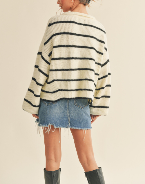 
                  
                    Cozy Stripes Knit Sweater
                  
                