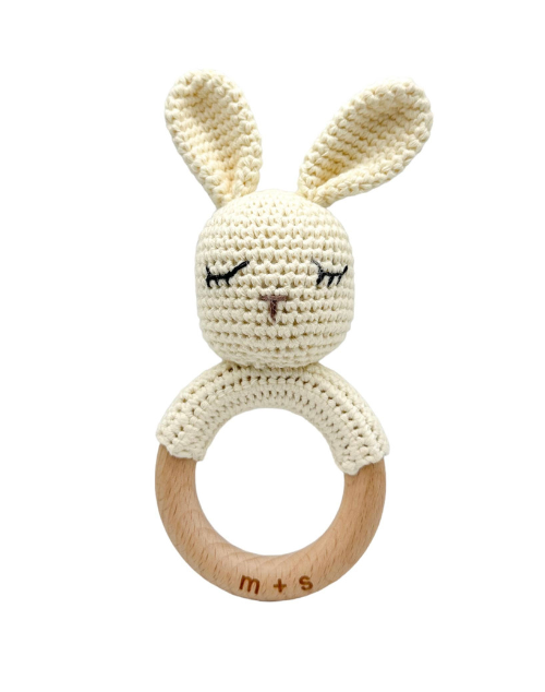 Load image into Gallery viewer, Bunny Hand Crochet Rattle
