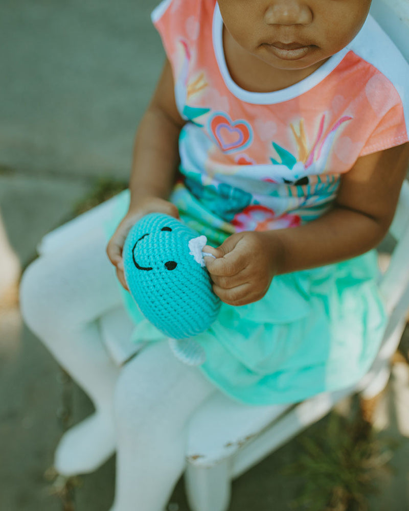 
                  
                    Baby Whale Turquoise Toy Rattle by Pebble
                  
                