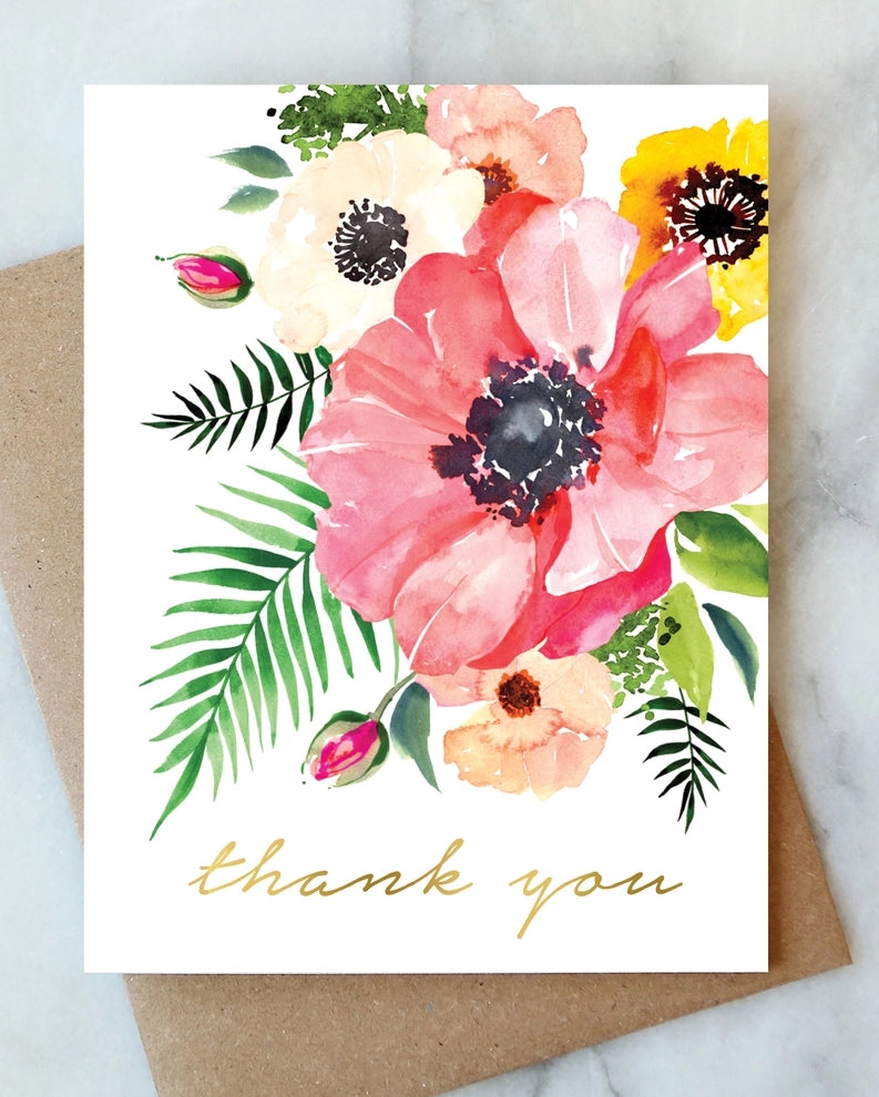 Bouquet Thank You Greeting Card