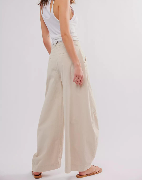Tegan Washed Barrel Trousers by Free People