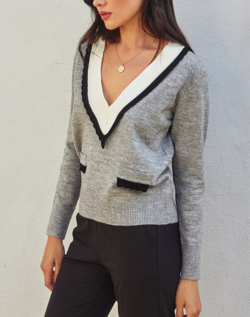 Waldorf Deep V Sweater