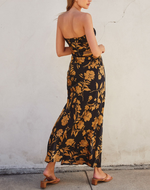 Undeniable Icon Gold Floral Maxi Dress