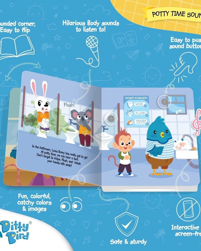 
                  
                    Ditty Bird Baby Sound Book - Potty Time Sounds
                  
                