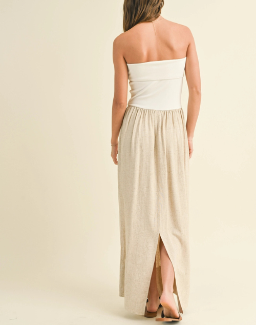 
                  
                    Isabel Linen Ribbed Knit Maxi Dress
                  
                