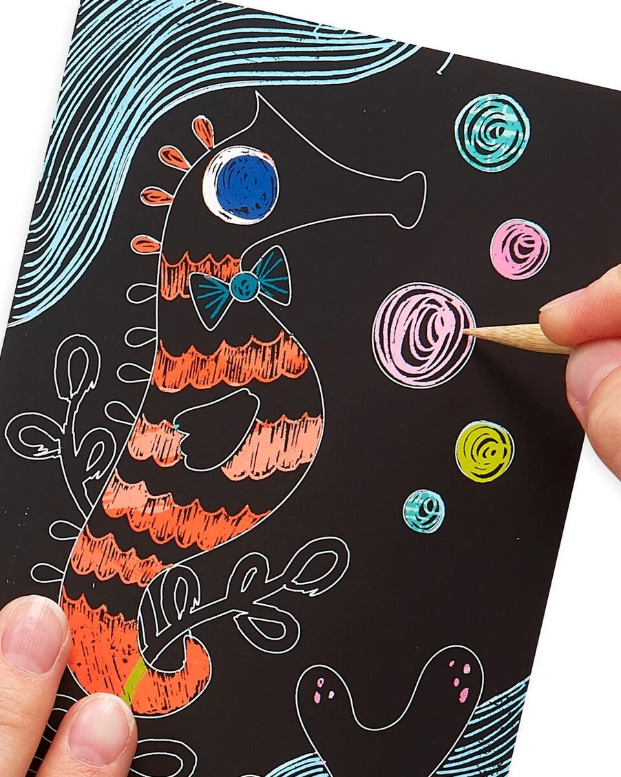 Mini Scratch & Scribble Art Kit: Friendly Fish