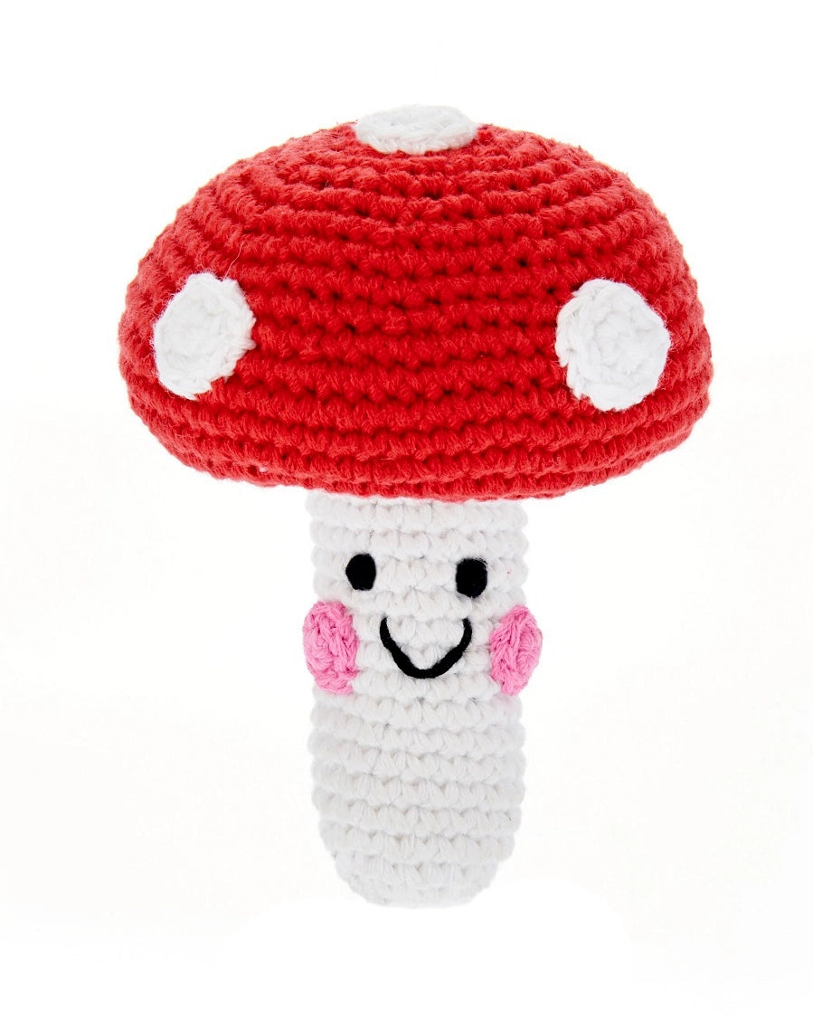 Pretend Play Food Rattle Red Mushroom by Pebble