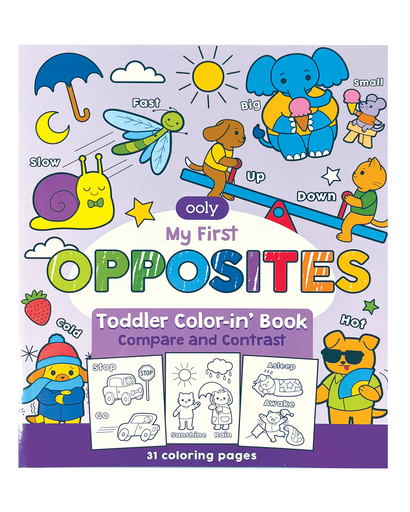 Toddler Coloring Book - Opposites