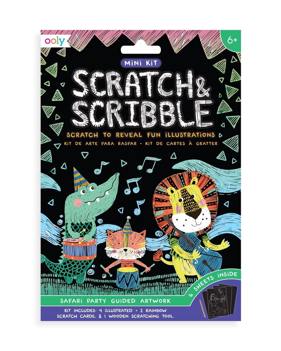 Mini Scratch & Scribble Art Kit: Safari Party