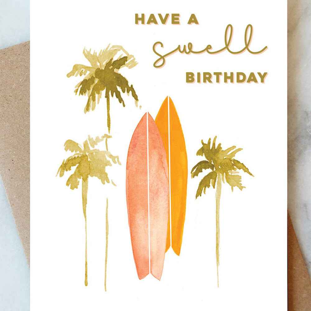 Surf Birthday Greeting Card