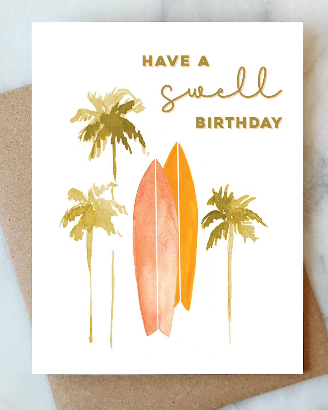 Surf Birthday Greeting Card