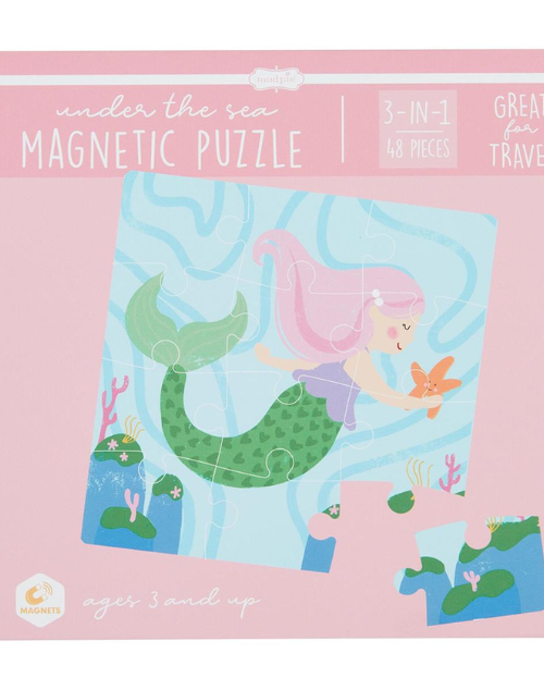 Load image into Gallery viewer, Mermaid Under The Sea Magnetic Puzzle

