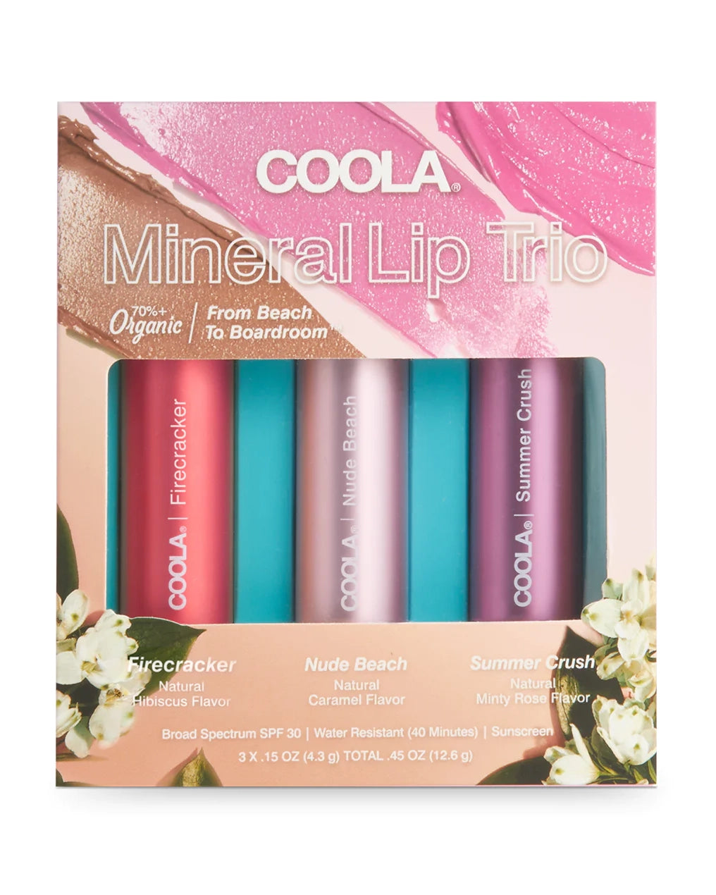 COOLA Mineral Liplux Lip Balm Trio SPF30
