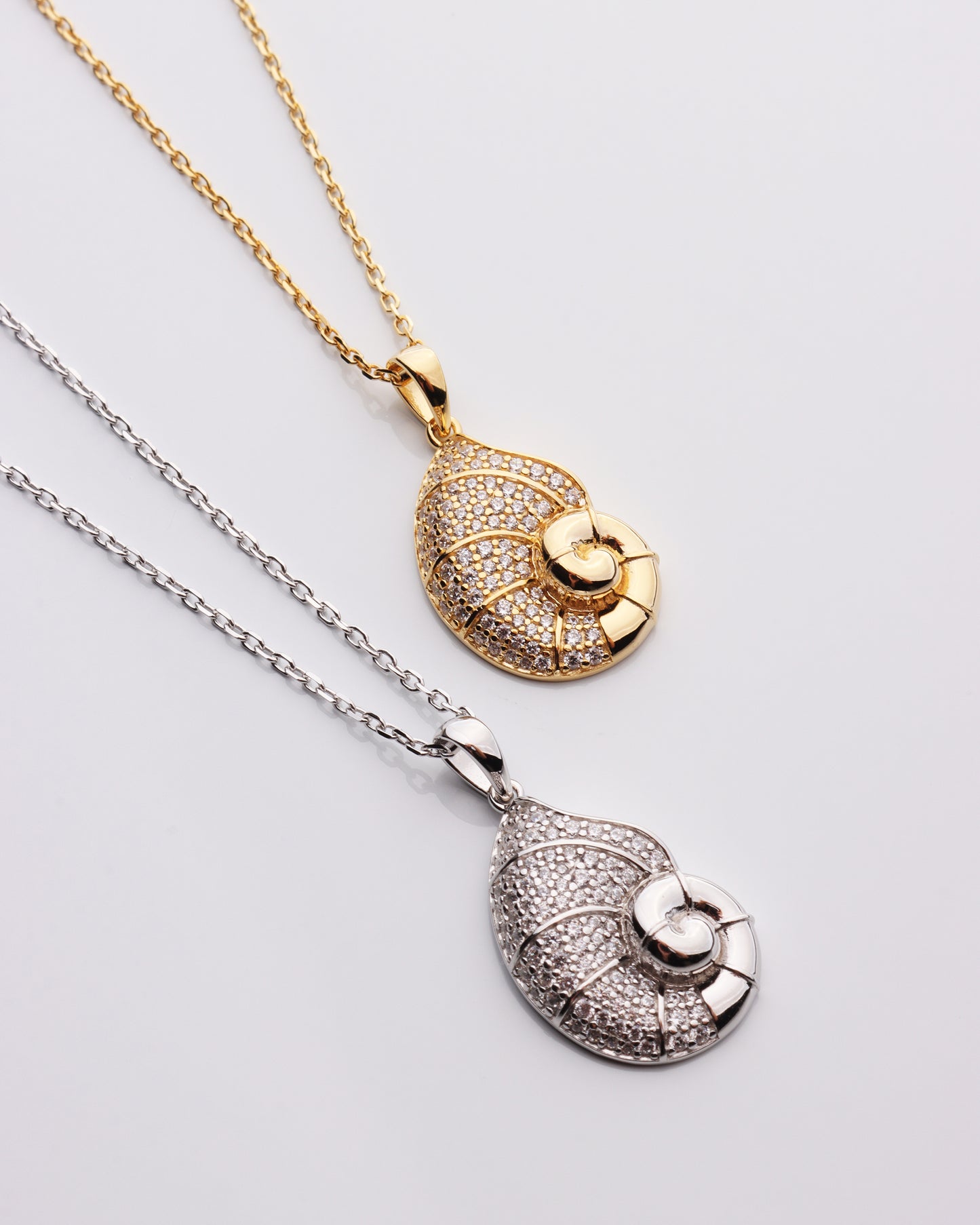 CZ Nautilus Shell Necklace