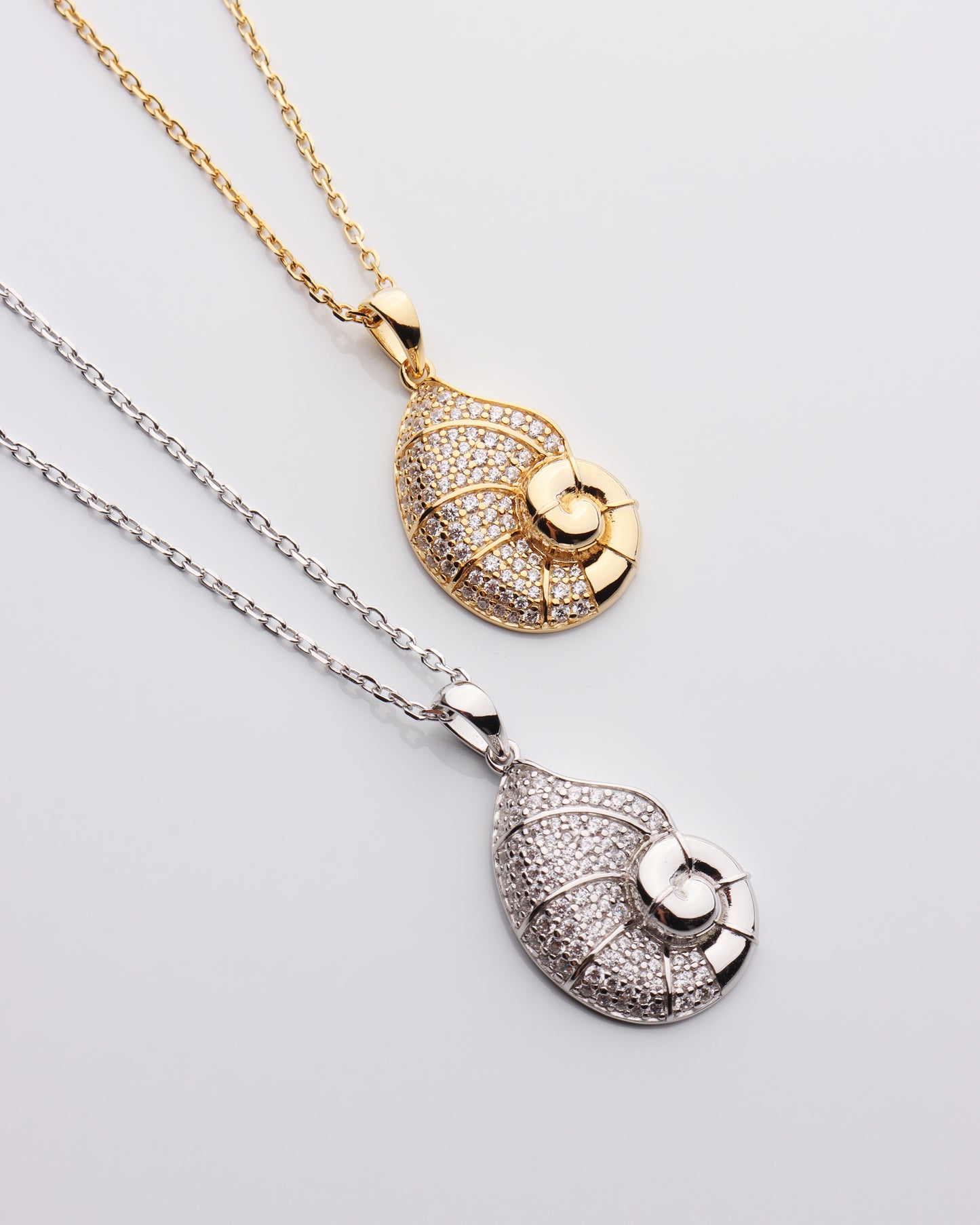 CZ Nautilus Shell Necklace