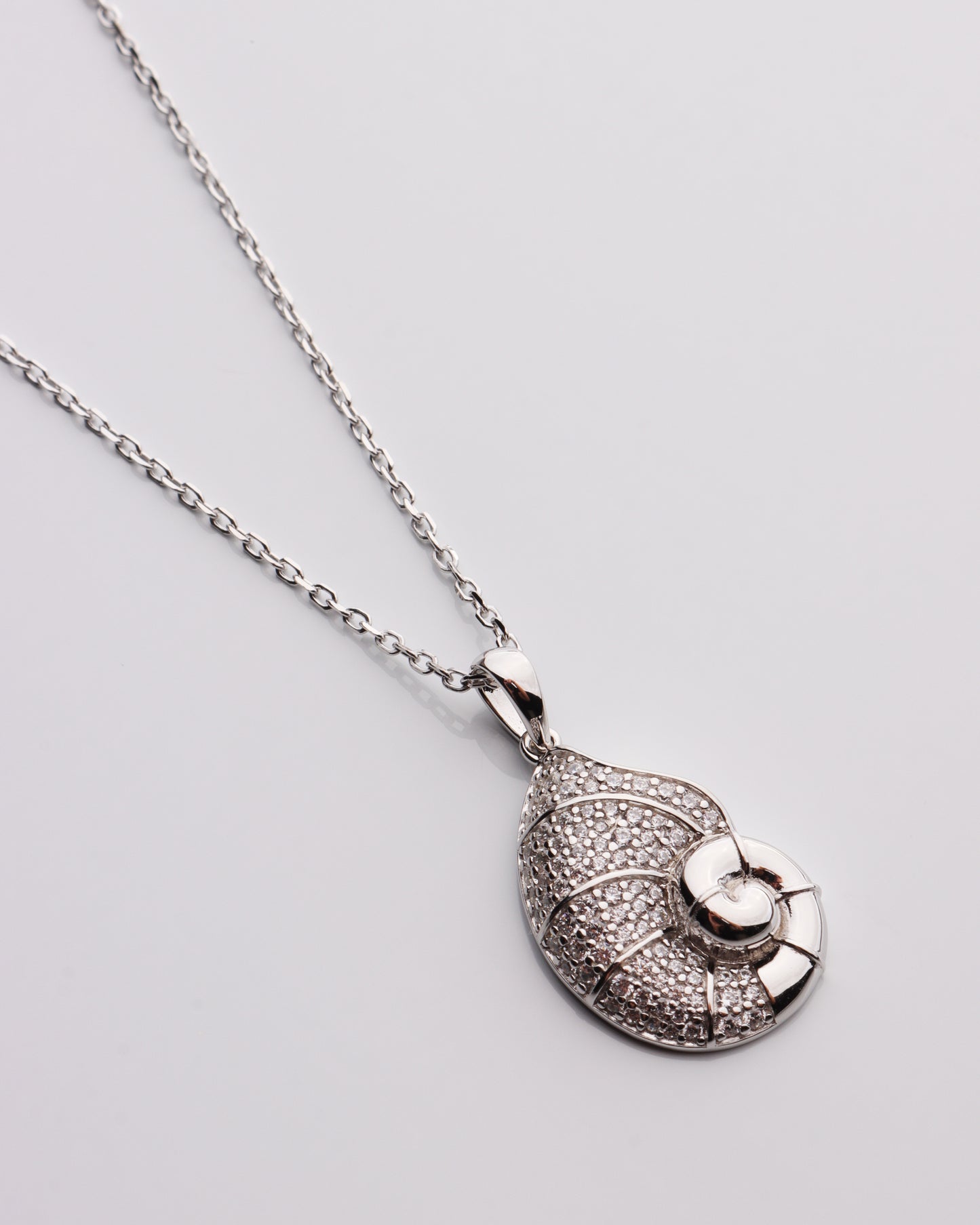 CZ Nautilus Shell Necklace