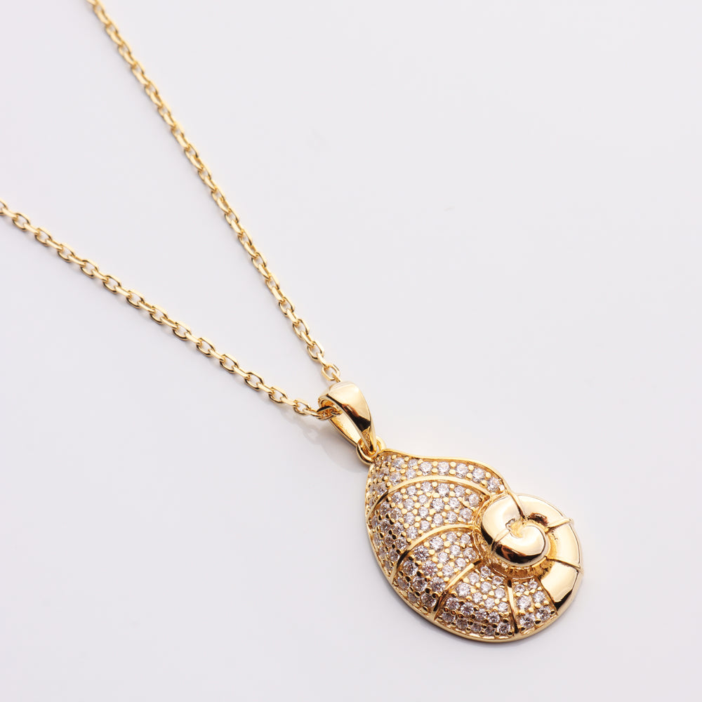 
                  
                    CZ Nautilus Shell Necklace
                  
                