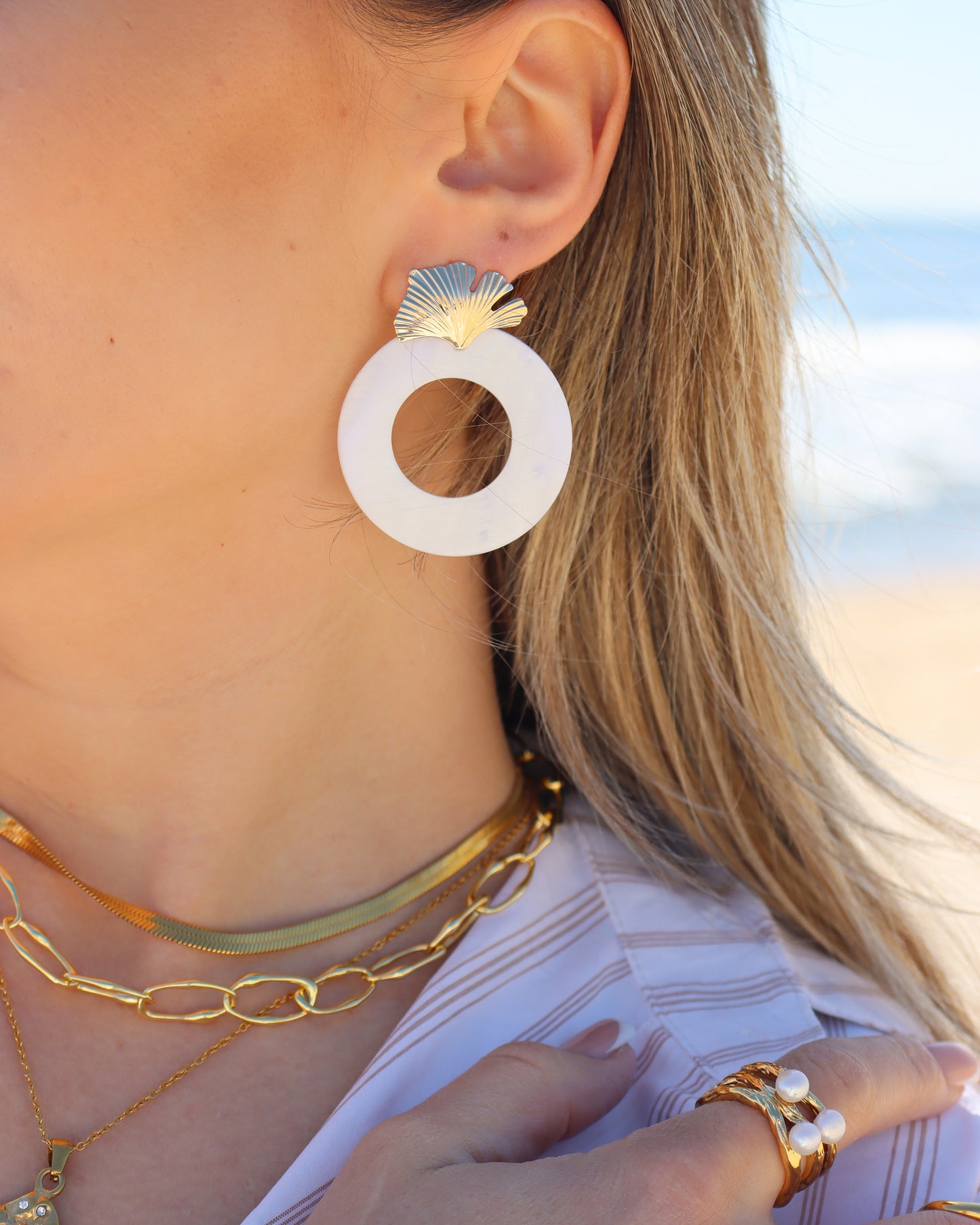 Coastal Cascade Dangle Earring