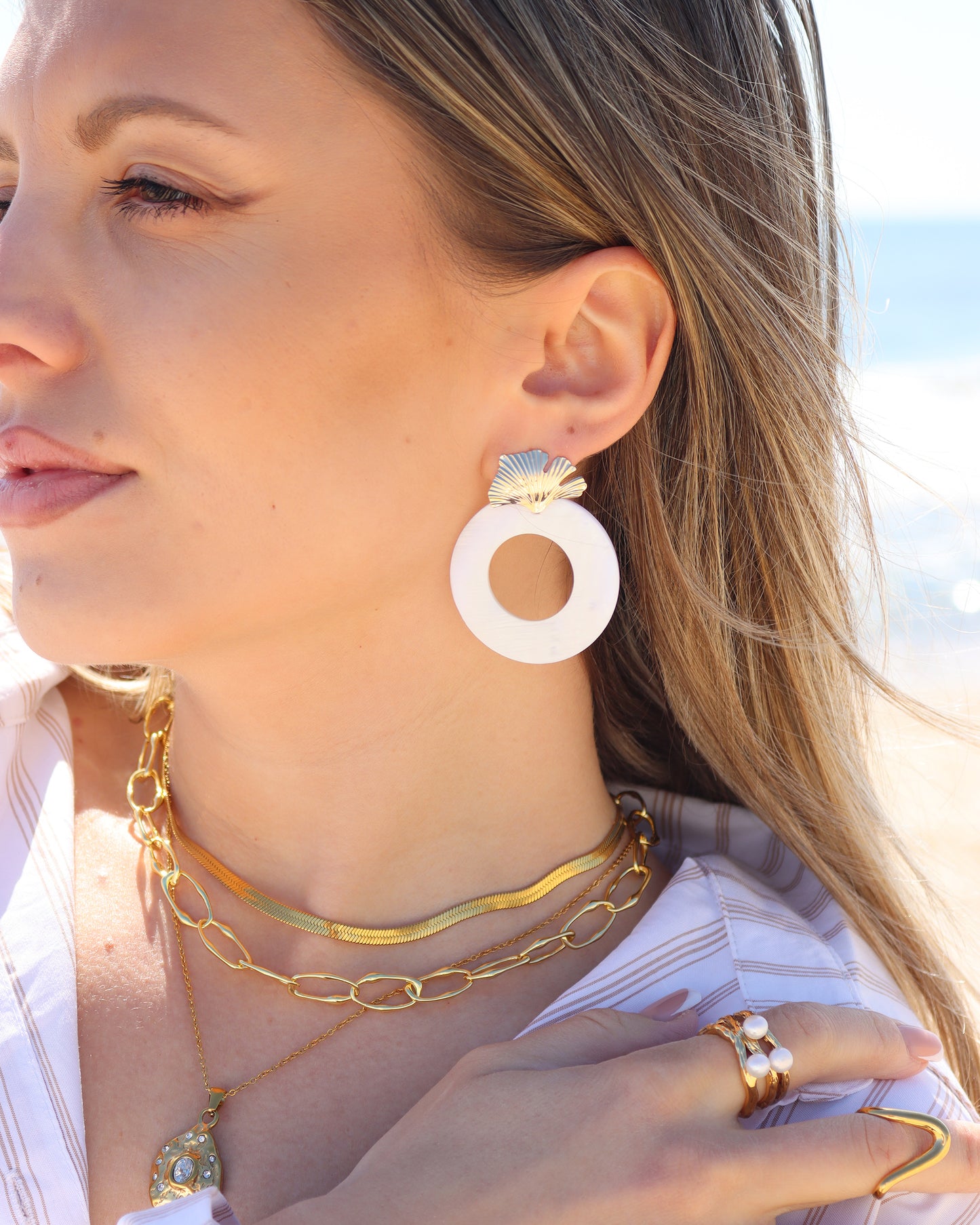 Coastal Cascade Dangle Earring