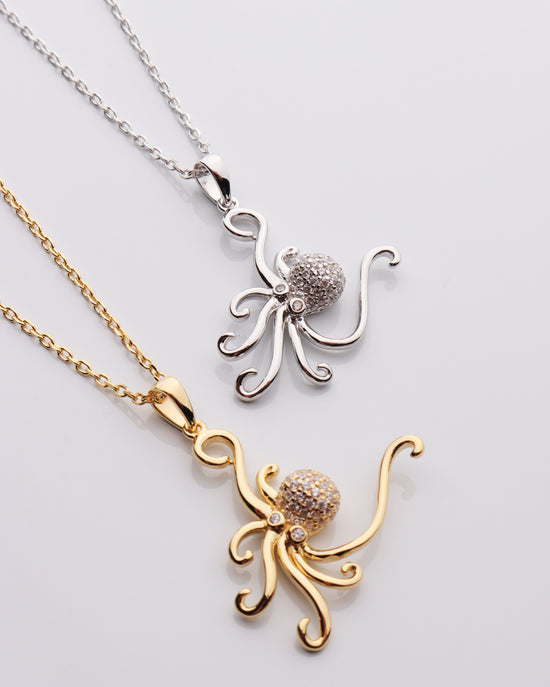 CZ Octopus Necklace