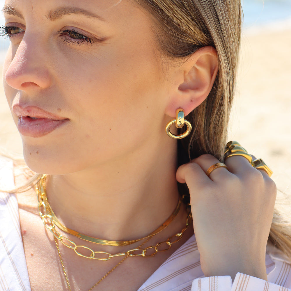 Gilded Knocker Earrings