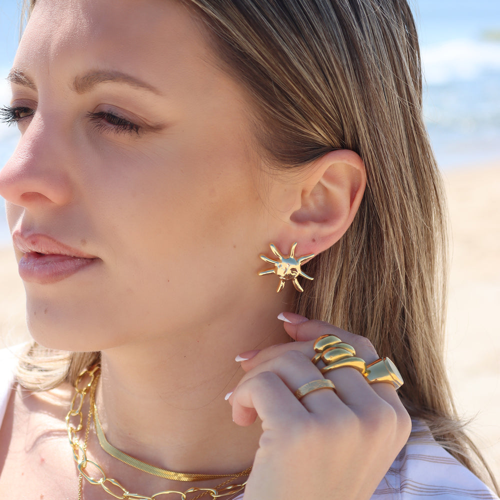 Sun Earring Studs