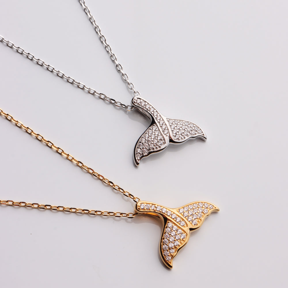 
                  
                    CZ Whale Tail Necklace
                  
                