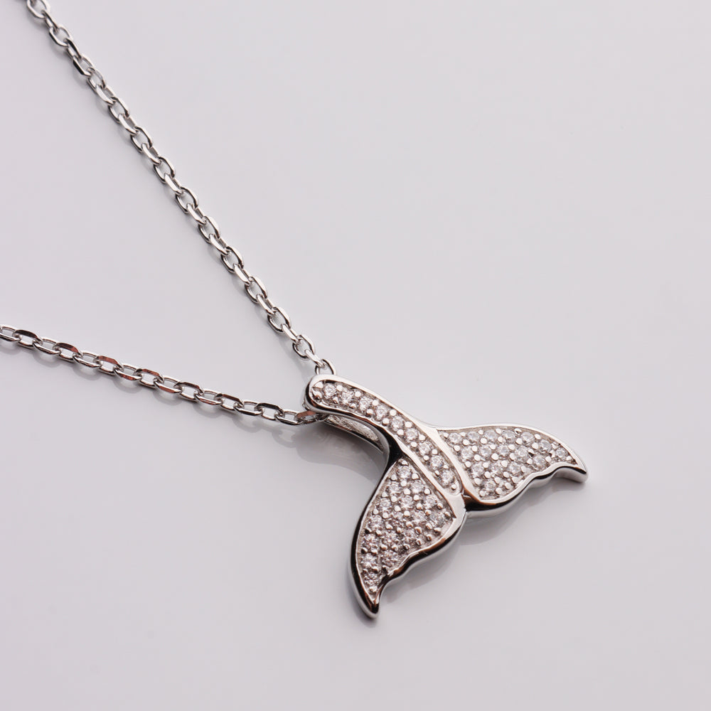 
                  
                    CZ Whale Tail Necklace
                  
                