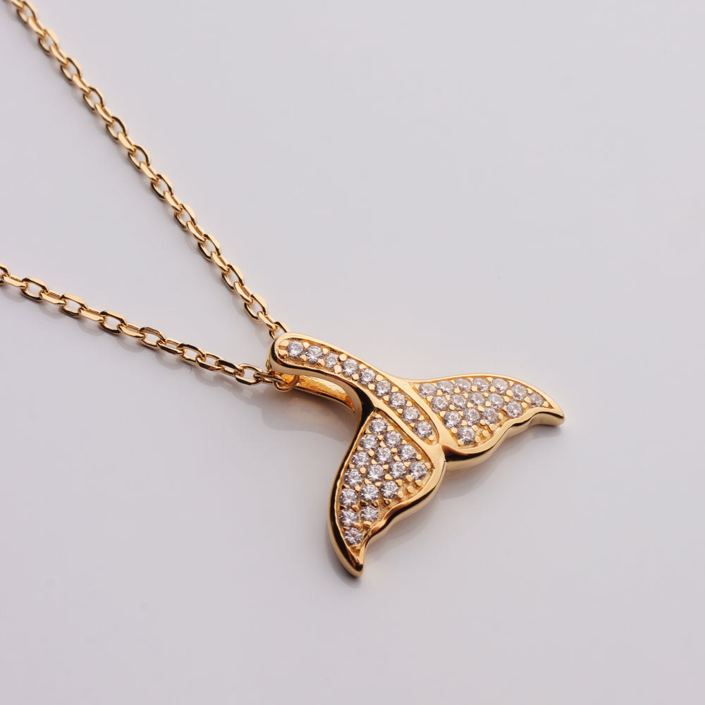 
                  
                    CZ Whale Tail Necklace
                  
                