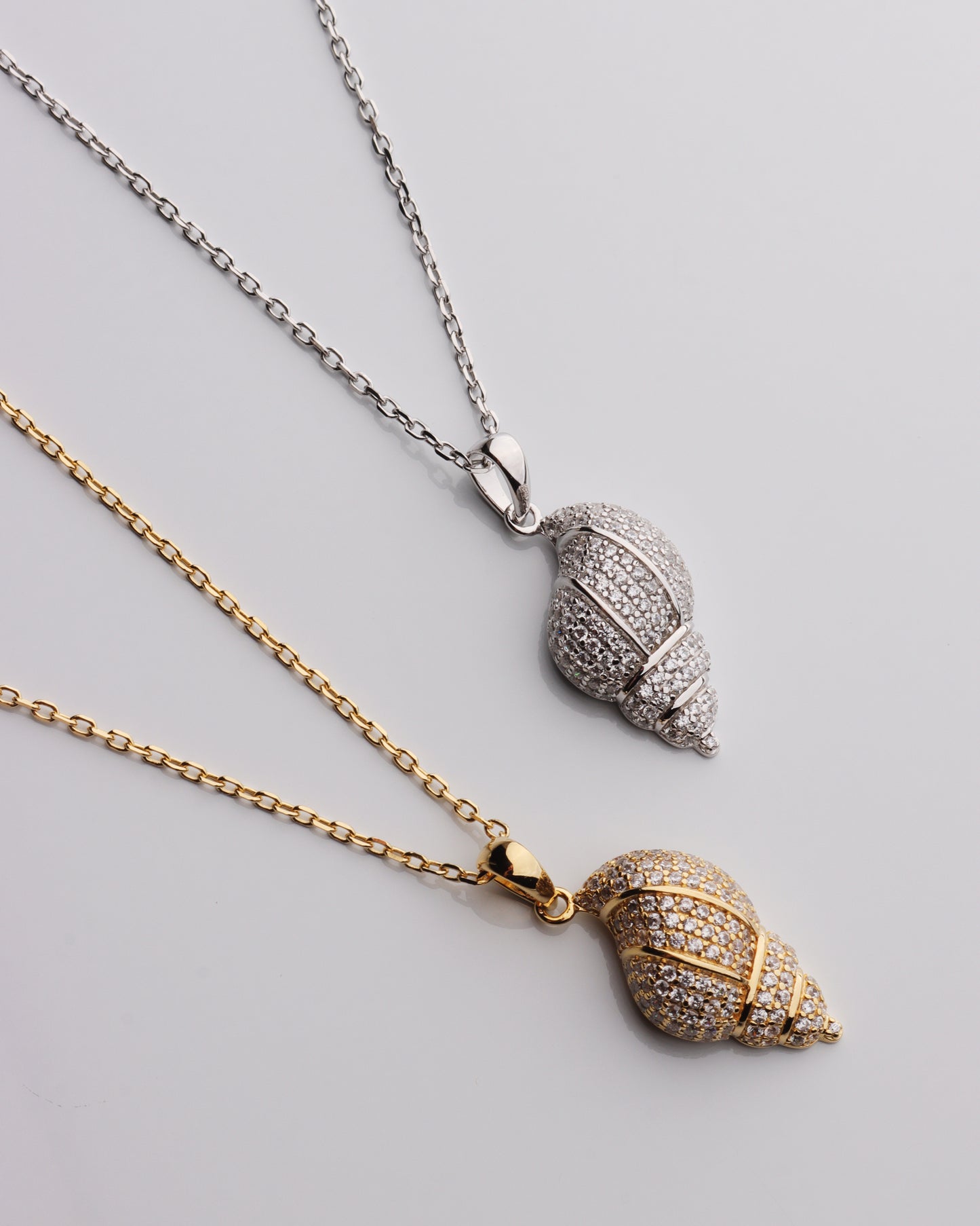 CZ Conch Shell Necklace