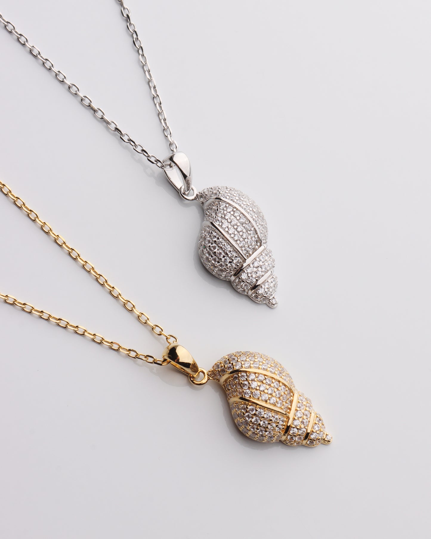 CZ Conch Shell Necklace