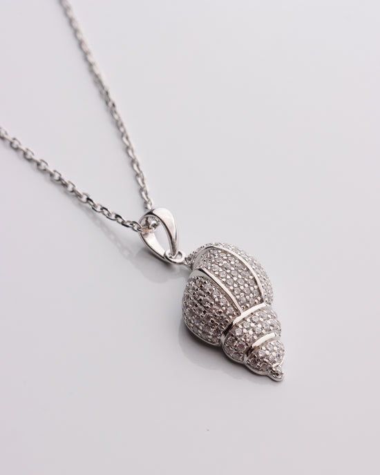 CZ Conch Shell Necklace