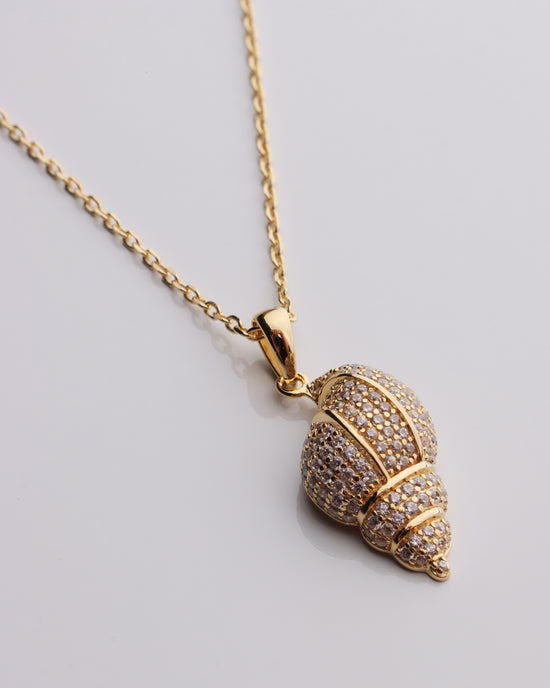 CZ Conch Shell Necklace