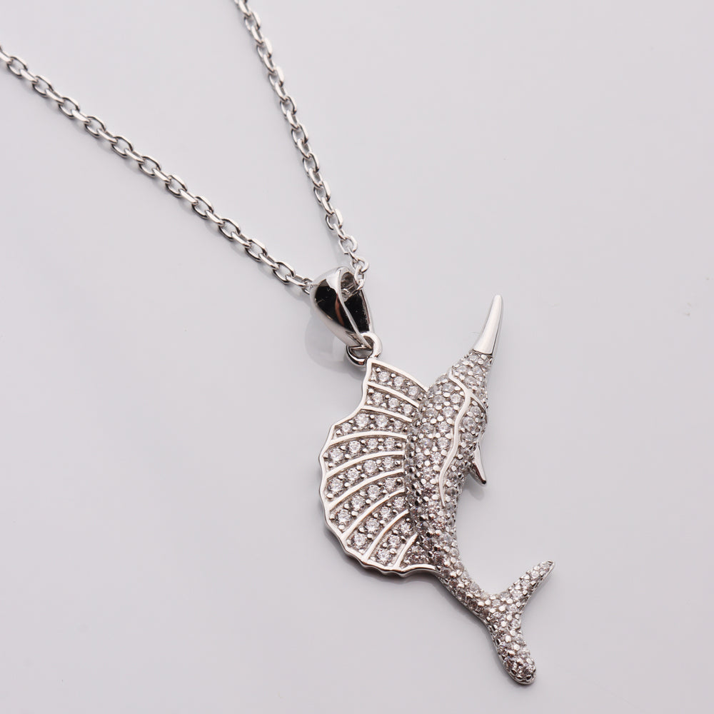 
                  
                    CZ Sail Fish Necklace
                  
                