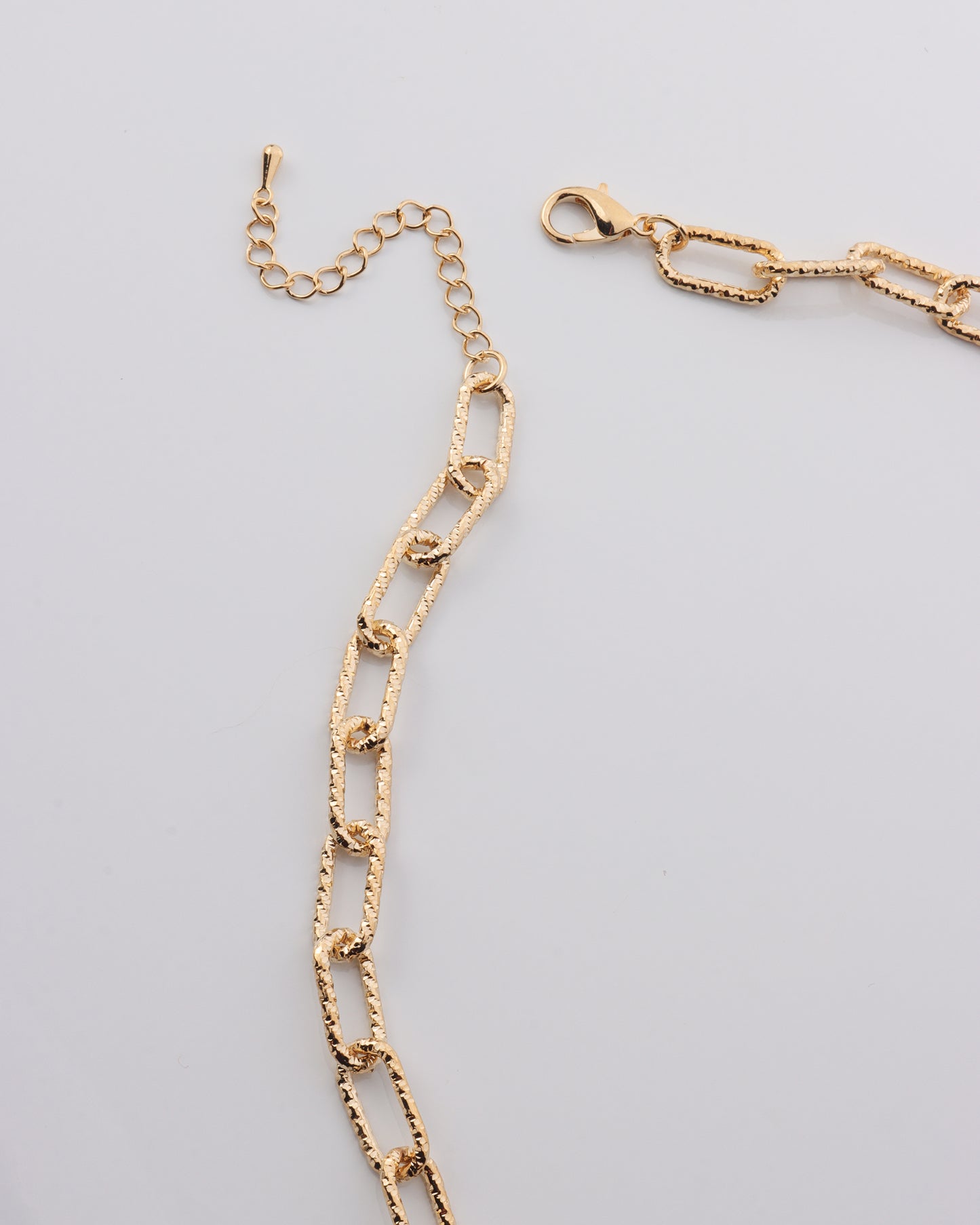 Etched Paperclip Chain Necklace