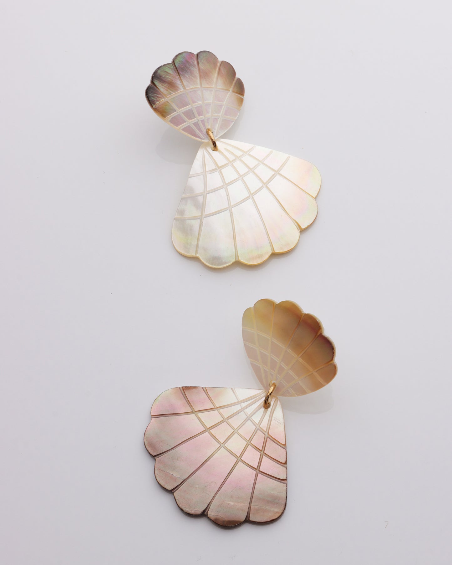 Tiered Scallop Shell Dangle Earring