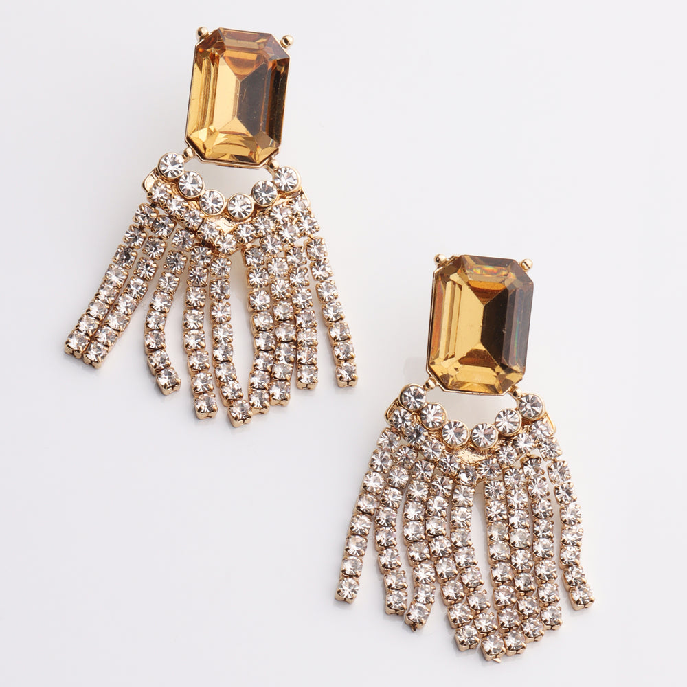 
                      
                        Emerald Cut CZ Glitzy Dangle Earring
                      
                    