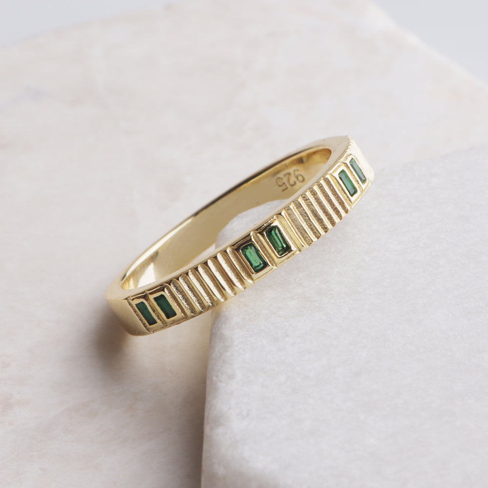 Gem Stone Vintage Ribbed Band