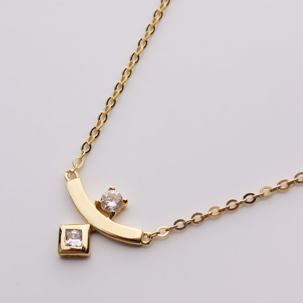 
                      
                        Curved Bar CZ Necklace
                      
                    