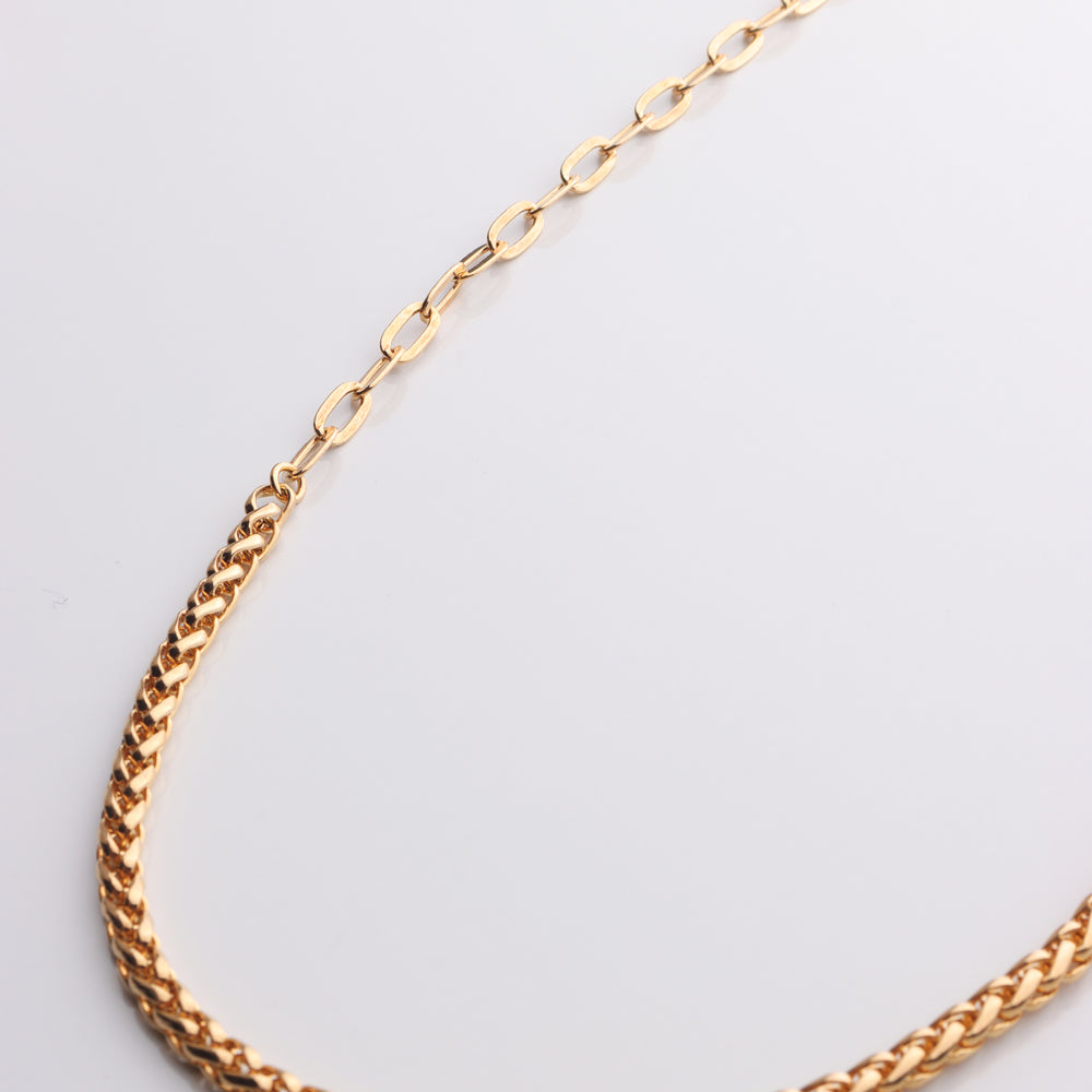 Half n' Half Linked Chain Necklace